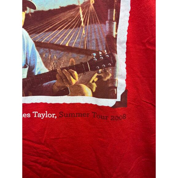 Womens James Taylor Tour Shirt Summer Concert 2008 Band Of Legends Tee M - Picture 4 of 10